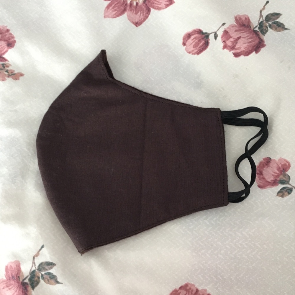 Dark Brown Solid: Quality Face Mask - Picture 3 of 5